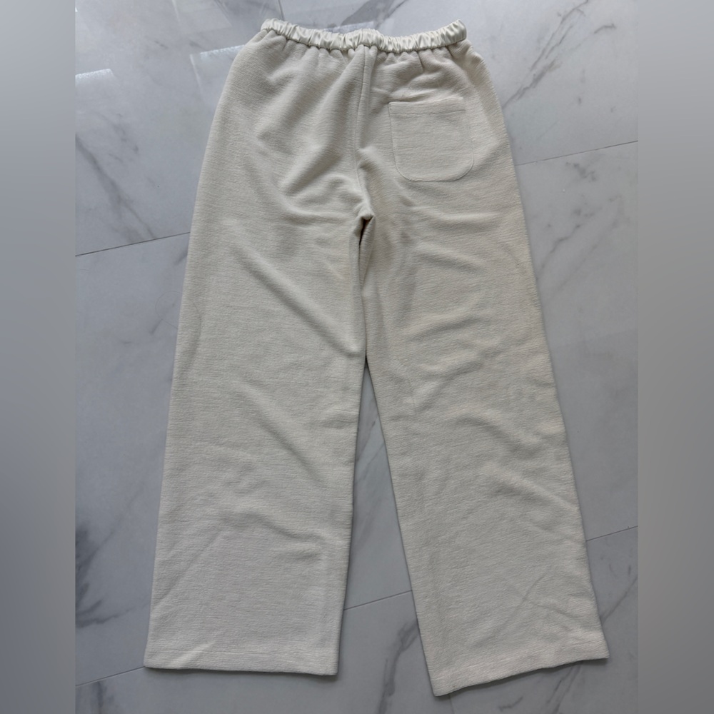 Alexander Wang Off-White Ribbed Lounge Pants, like new, XS